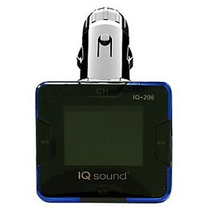 Supersonic IQ 206 Wireless FM Transmitter With 1.4 Display, Black/Silver