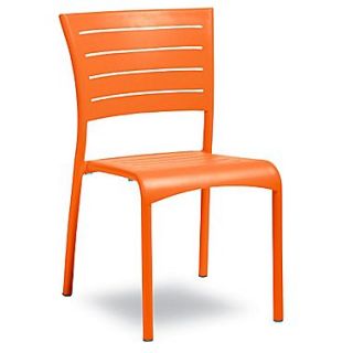 Adriano Treviso Stacking Dining Side Chair (Set of 2); Orange