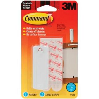 Command Strip Sawtooth Picture Hangers 1 Hanger & 2 Large Strips
