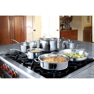 Calphalon Try Ply Stainless Steel 13 Piece Cookware Set