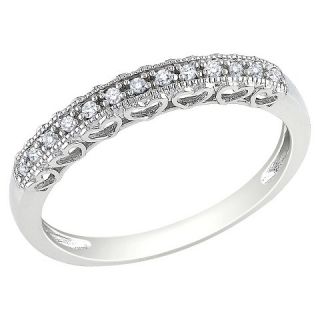 08 CT. T.W. Diamond Ring 10k White Gold   White Silver