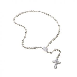 Michael Anthony Jewelry® Papal Cross Sterling Silver Rosary   7836193