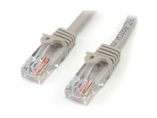 StarTech 1 ft Gray Snagless Cat5e UTP Patch Cable