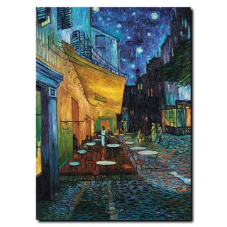 CafE Terrace by Vincent van Gogh Painting Print on Wrapped Canvas by