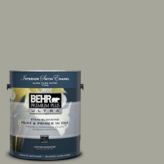 BEHR Premium Plus Ultra 1 gal. #N370 4 Confederate Satin Enamel Interior Paint 775401