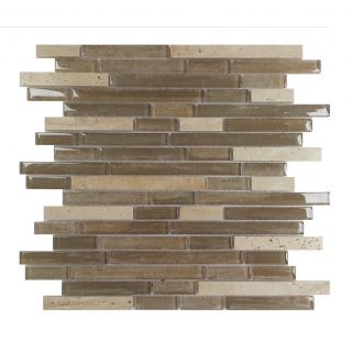 Palisades 12 x 12 Glass Mosaic Tile in Beige by Mulia Tile