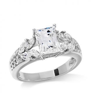 Absolute™ 2.4ct Emerald Cut "Petal" Accent Ring   7836829