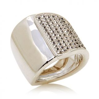 Reflections by Judith Jack "Ring Romance" Crystal and Marcasite Ombre Sterling    7842311