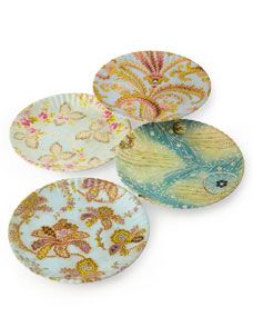 Paris Market Medium Plates, 4 Piece Assorted Set