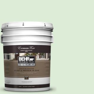BEHR Premium Plus Ultra 5 gal. #M390 2 Misty Meadow Flat Exterior Paint 485005