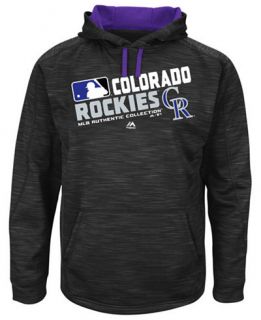 Majestic Mens Colorado Rockies Authentic Collection Hoodie   Sports