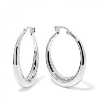Sevilla Silver™ Medium Oval Hoop Sterling Silver Earrings   7641815