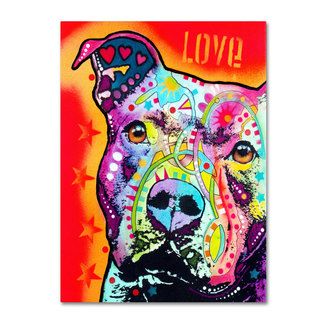 Dean Russo Thoughtful Pitbull Canvas art   Shopping   Top