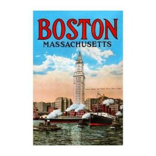 Boston Massachusetts Print (Canvas 20x30)