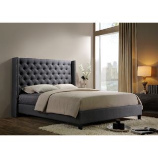 Altos Home Pacifica King size Tufted Grey Fabric Upholstered Platform