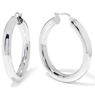 Sevilla Silver™ 1 3/16" Diameter Tubular Hoop Earrings   1828856