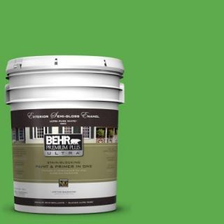 BEHR Premium Plus Ultra 5 gal. #440B 6 Barnyard Grass Semi Gloss Enamel Exterior Paint 585305