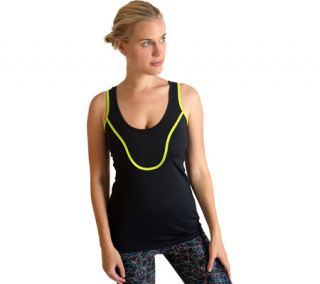 Womens Be Up Revive Tank   Black/Green