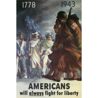 Fight For Liberty Vintage Advertisement on Gallery Wrapped Canvas by