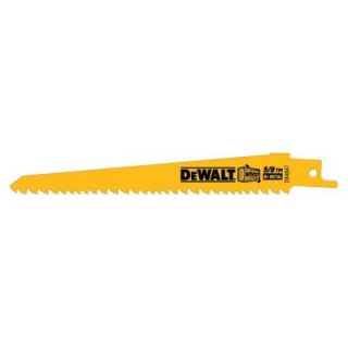 DEWALT 6 in. 5/8 TPI Taper Back Bi Metal Reciprocating Saw Blade (2 Pack) DW4847 2