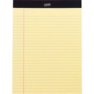 Perforated Note Pads, Wide/Legal Ruled, Yellow, 8 1/2 x 11 3/4, 12/Pack