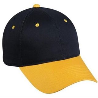 12 Baseball Caps Wholesale  Navy/Gold