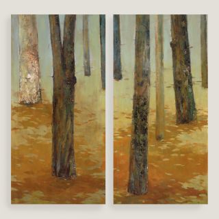 Tree Panel Diptych I and II by Elinor Luna