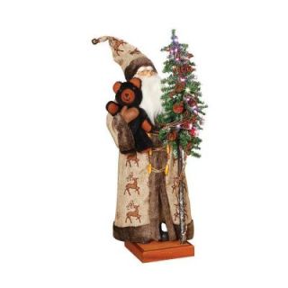 Sterling 30 in. Deluxe Woodland Santa with Lighted Tree 7014270