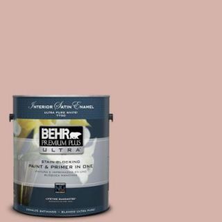 BEHR Premium Plus Ultra 1 gal. #S170 3 Castilian Pink Satin Enamel Interior Paint 775001