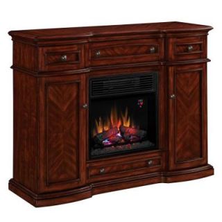 Chimney Free 58 in. Wall Mantel Infrared Electric Fireplace in Vintage Cherry 73207K