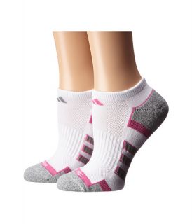 adidas Climalite® II 2 Pack No Show Socks White/Mono Pink/Aluminum 2/Aluminum 2 Marl