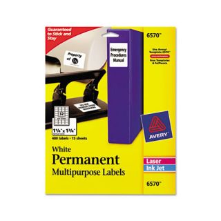 Avery Consumer Products Permanent Id Laser Labels, 480/Pack