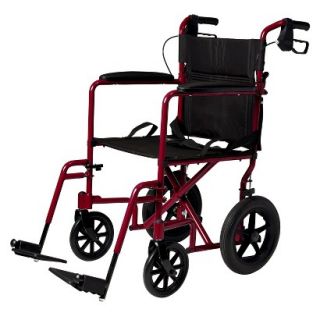 Medline Aluminum Transport Chair with 12 inch Wheels