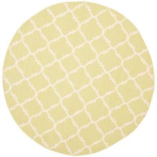 Safavieh Dhurries Light Green/Ivory 8 ft. Round Area Rug DHU554A 8R