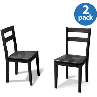 Mainstays Set of 2 Parsons Dining Chairs, Black