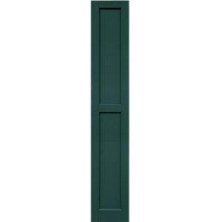 Winworks Wood Composite 12 in. x 70 in. Contemporary Flat Panel Shutters Pair #633 Forest Green 61270633