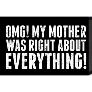 Artistic Reflections Just Sayin' 'OMG My Mother Was Right about Everything' by Tonya Textual Art
