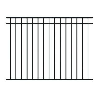 FORGERIGHT Vinnings 4 ft. H x 6 ft. W Black Aluminum Fence Panel 861685