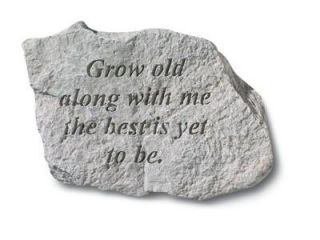 Kay Berry  Inc. 73120 Grow Old Along With Me The Best Is Yet To Be   Memorial   5 Inches x 3.25 Inches