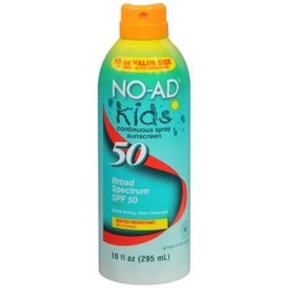 NO AD Kids Sunscreen Spray SPF 50 10 oz (Pack of 6)