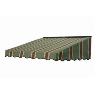 NuImage Awnings 7 ft. 2700 Series Fabric Door Canopy (19 in. H x 47 in. D) in Forest Vintage Bar Stripe 27X8X84494903X
