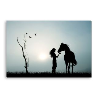 adrenalinapuras Girl and Her Horse Gallery Wrapped Canvas