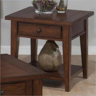 Jofran Square End Table in Clay County Oak