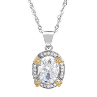 Necklace with 3.4ct TW Cubic Zirconia in .925 Sterling Silver