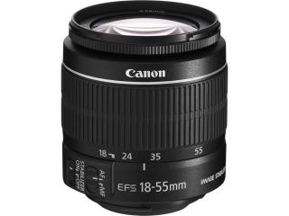 Refurbished: Canon EF S 2042B002 Zoom Wide Angle Normal EF S 18 55 mm f/3.5 5.6 IS Autofocus Lens