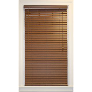 Style Selections 2 in Bark Faux Wood Room Darkening Plantation Blinds (Common 46 in; Actual: 45.5 in x 64 in)