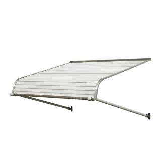 NuImage Awnings 84 in Wide x 42 in Projection White Solid Open Slope Door Awning