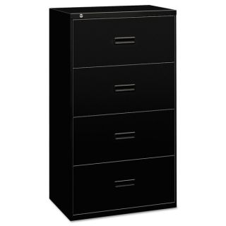 basyx by HON 400 Series Black 36 x 19 1/4 x 53 1/4 4 drawer Lateral