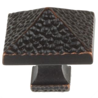GlideRite 1.25 inch Oil Rubbed Bronze Hammered Pyramid Cabinet Knobs