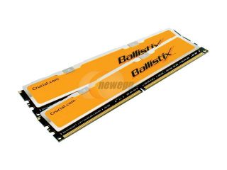 Crucial Ballistix 2GB (2 x 1GB) 240 Pin DDR2 SDRAM DDR2 667 (PC2 5300) Dual Channel Kit Desktop Memory Model BL2KIT12864AA663
